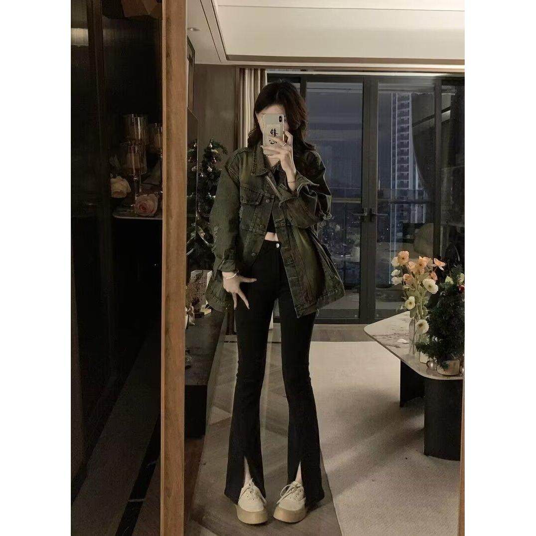 300斤大码胖mm美式高街拼接牛仔外套女高级感显瘦宽松女装夹克潮,淘宝优惠券,粉丝福利购,淘宝优惠卷