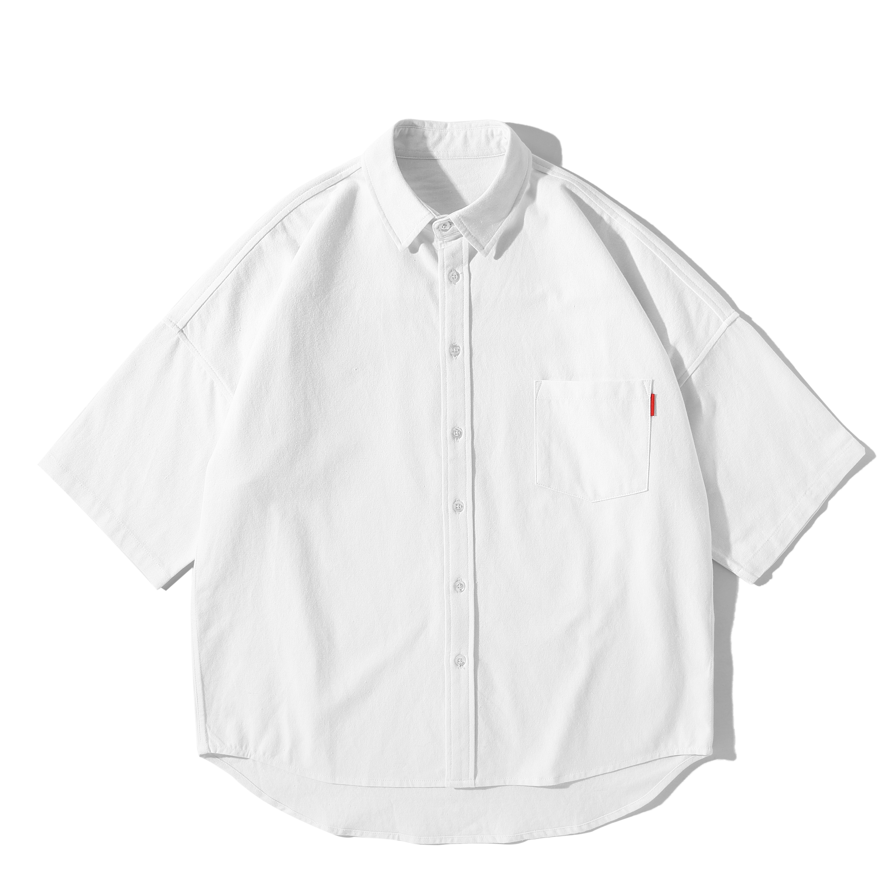 衬衫 短袖 五分袖 牛津纺 纯棉 oversize ピュア周年纪念 Pure 衬衫 短袖 五分袖 牛津纺 纯棉 oversize ピュア周年纪念 Pure