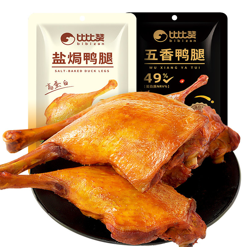 比比赞五香盐焗鸭腿100g1个