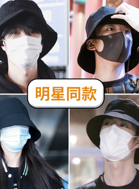 春秋男士夏季黑色大檐日系潮帽子