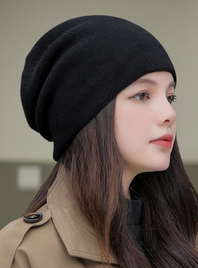 保暖针织毛线帽女显脸小冬季