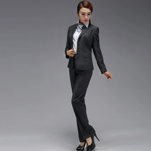 Shanghai Shangqi Volkswagen 4S Work Works осенью и зимняя глубокая серая (темно -зеленый) женские костюмы для работы одежда для одежды костюмы западные брюки