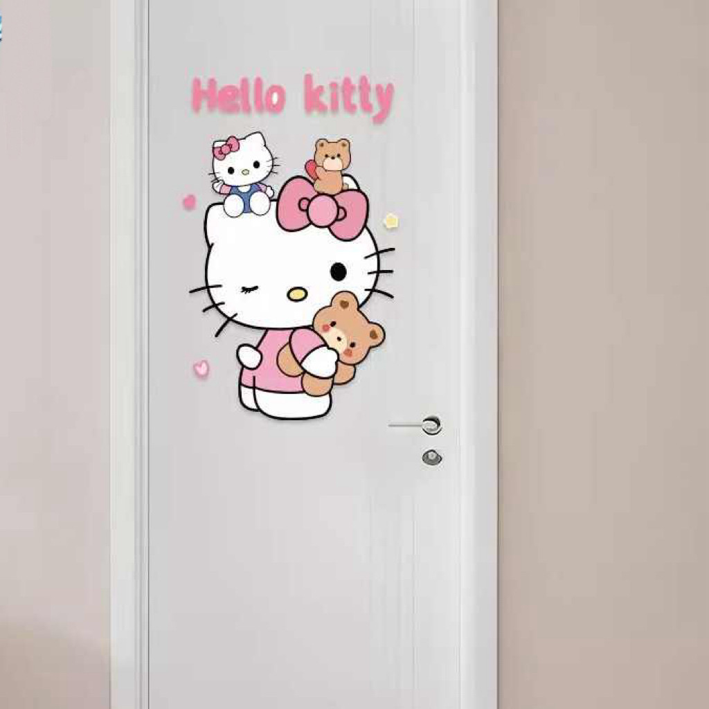 KT猫贴纸房间改造门贴墙贴纸新款防水衣柜贴纸哈喽kitty猫可爱,淘宝优惠券,粉丝福利购,淘宝优惠卷