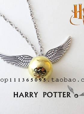 哈利波特周边霍格沃茨金色项链