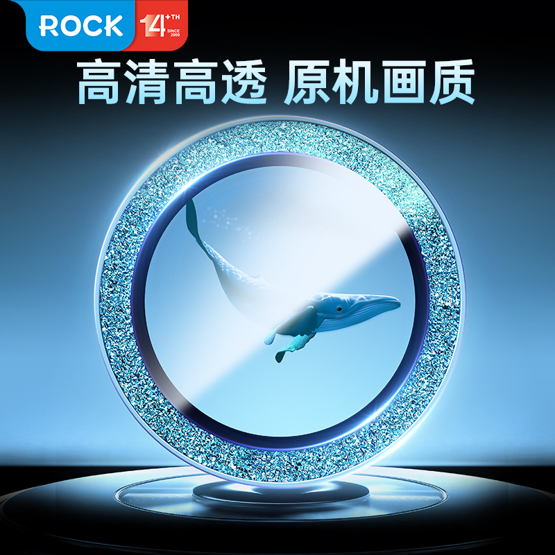 ROCK镜头膜适用苹果15pro镜头膜iphone15ProMax手机膜新款15plus摄像头15钢化镜头pro流沙贴防摔全包圈保护盖 - 图1