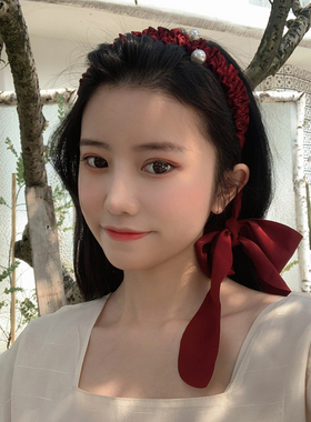 发箍麻花辫仙女森系复古ins风头