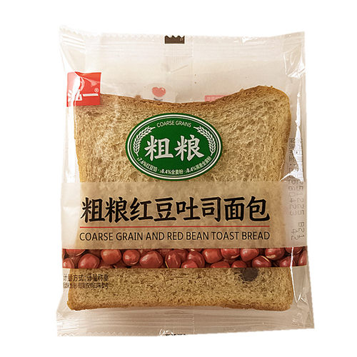 5斤泓一粗粮红豆吐司面包代餐牛奶搭档厚切三明治营养糕点心整箱 - 图3