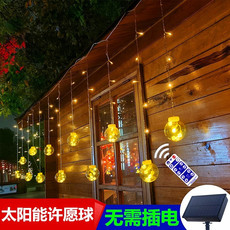 Световое украшение 太阳能灯led许愿球窗帘小彩灯串户外防水庭院花园别墅阳台装饰灯