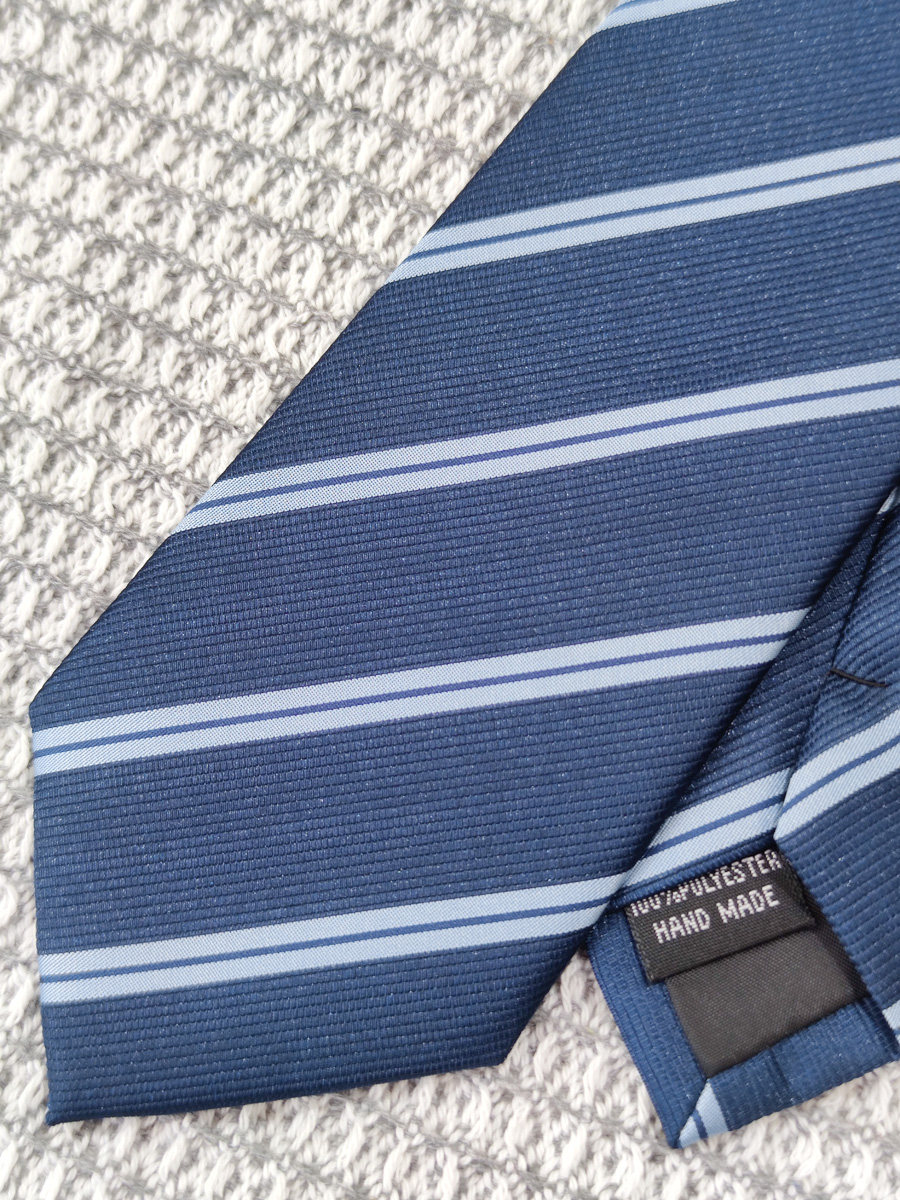 藏青经蓝色条纹免打短领带女休闲高密度提花手系长款男学生学院风,淘宝优惠券,粉丝福利购,淘宝优惠卷