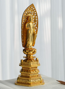 进口镀金释迦牟尼如来佛像摆件