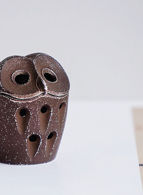 猫头鹰日本南部铁器熏香香炉