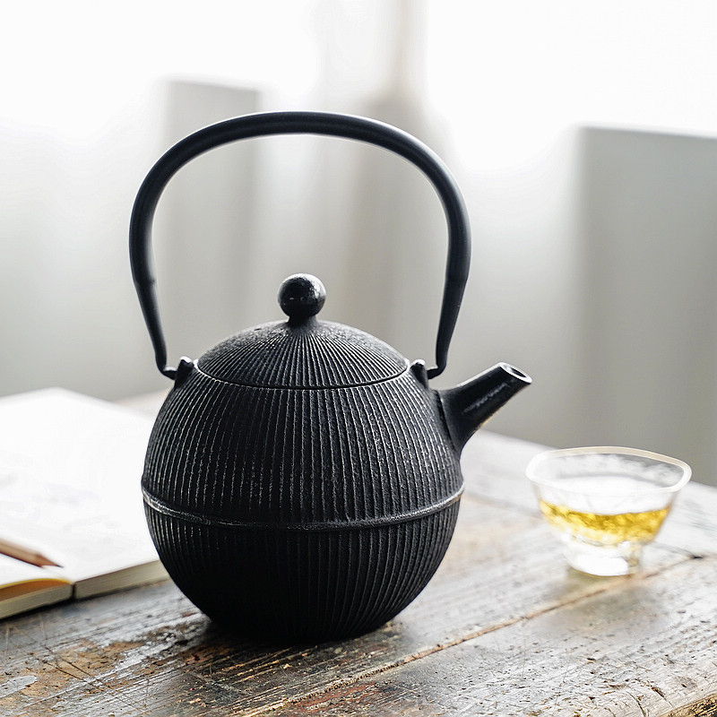 丸の铁瓶 日本进口南部铁器 手工铸铁铁壶烧水壶茶壶0.8升泡茶 - 图0