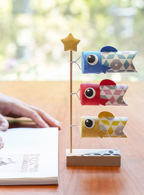 日本进口鲤鱼旗节日祝福礼物摆件