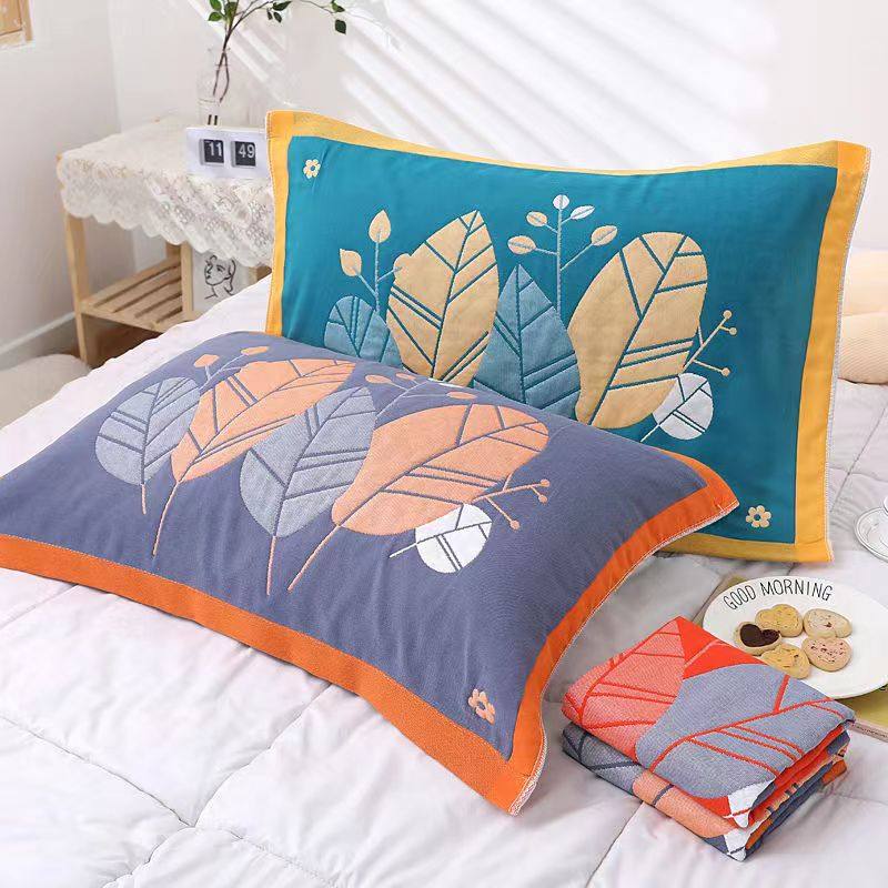 纱布枕巾一对装棉纱布加大加厚枕头巾四季复古成人情侣盖巾吸汗,淘宝优惠券,粉丝福利购,淘宝优惠卷