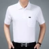 Đàn ông trung niên áo thun ngắn tay nam mỏng 40-50 cotton mùa hè chất đầy quần áo đỏ - Áo phông ngắn áo thun nam uniqlo Áo phông ngắn