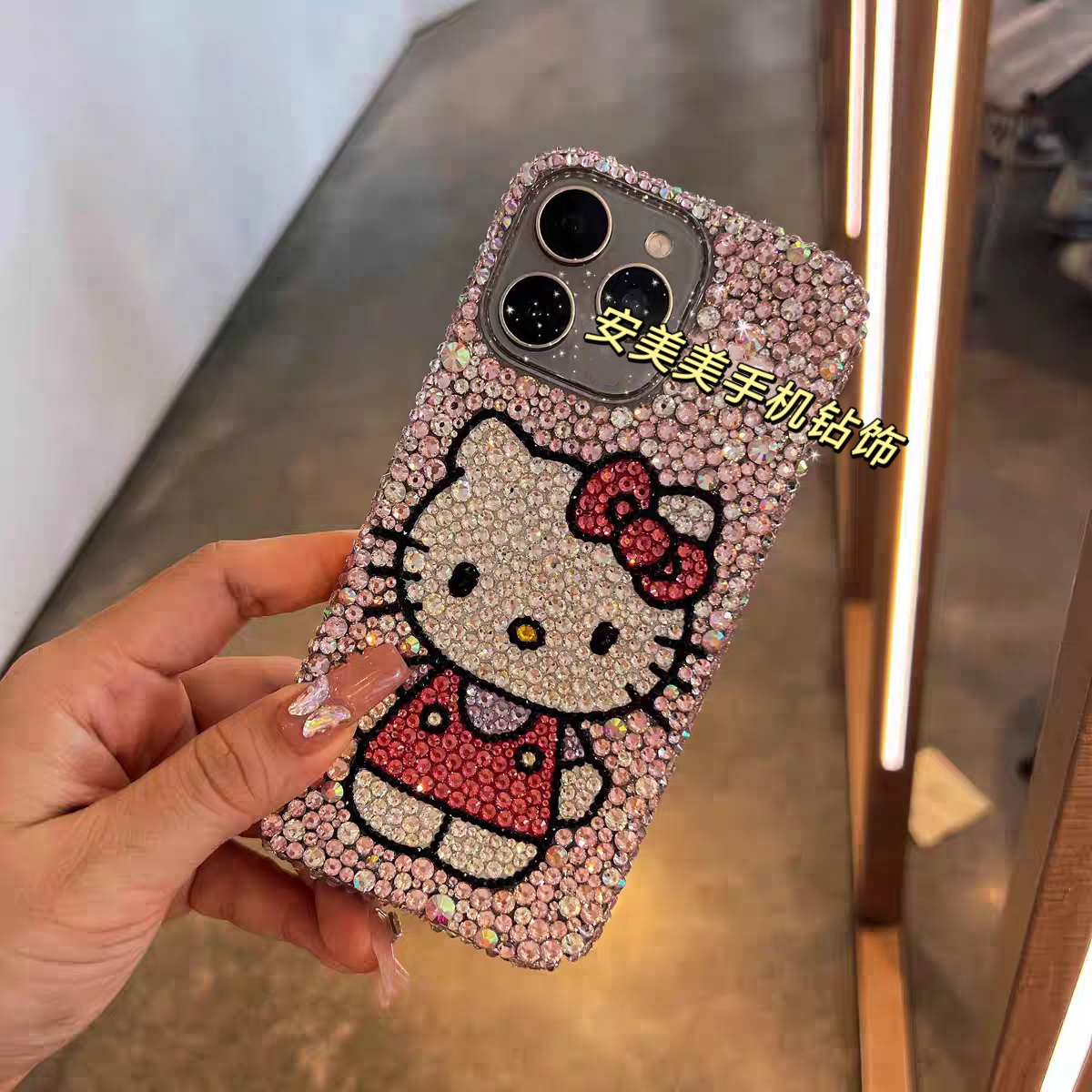 新款网红懒懒同款适用iPhone17pro max苹果16手机壳Xs奢华水钻可爱猫15plus保护套13全包防摔XR女12软14不黄R - 图1