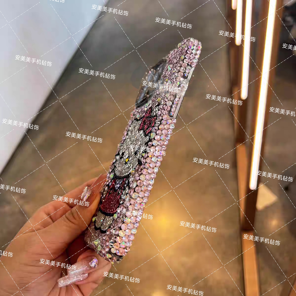 新款网红懒懒同款适用iPhone17pro max苹果16手机壳Xs奢华水钻可爱猫15plus保护套13全包防摔XR女12软14不黄R - 图2