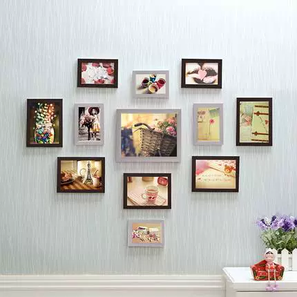 Сердечная фотокама для фотокаме Комбинированная фото стена Бесплатная Панчатка стена творческая мода мода Домашняя стена Комбинация, чтобы прислать наклейки на стенах