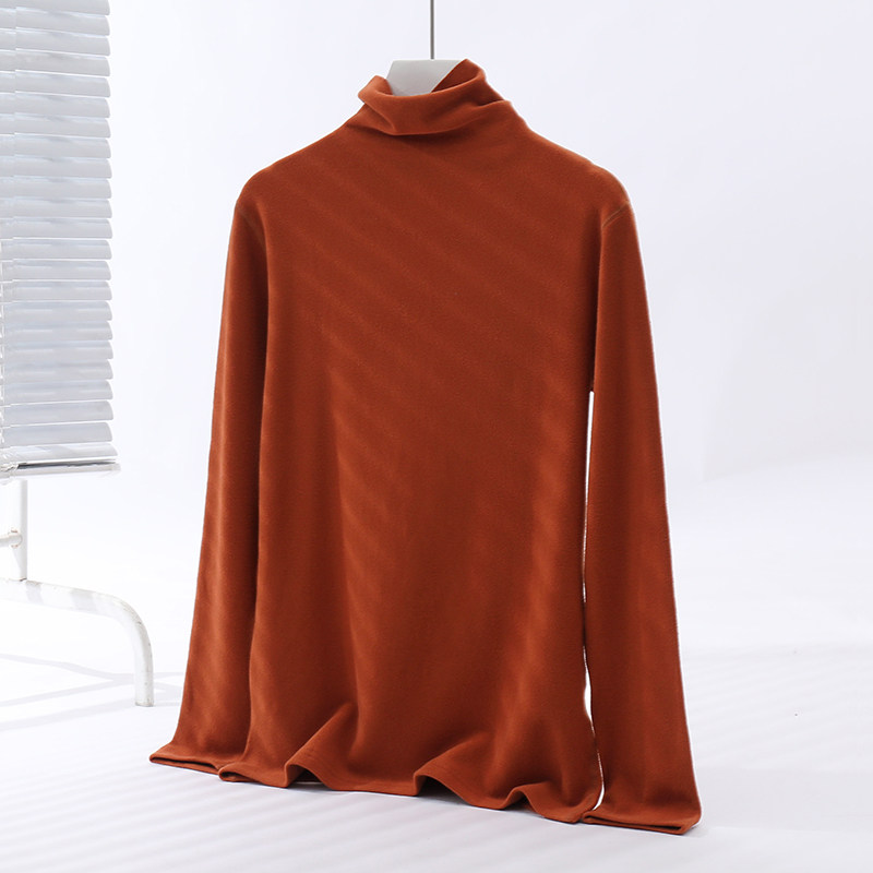 高领德绒打底衫女秋冬大码胖mm宽松显瘦洋气保暖内搭加绒磨毛上衣,淘宝优惠券,粉丝福利购,淘宝优惠卷