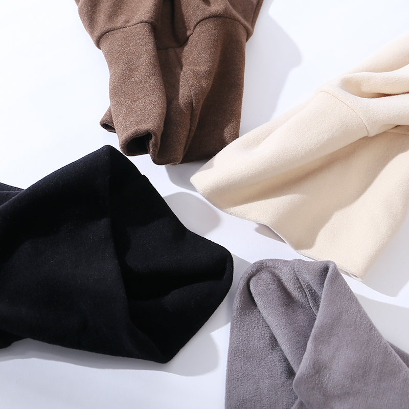 双面绒高领保暖打底衫女大码胖妹妹200斤秋冬加绒加厚中长款上衣 - 图0