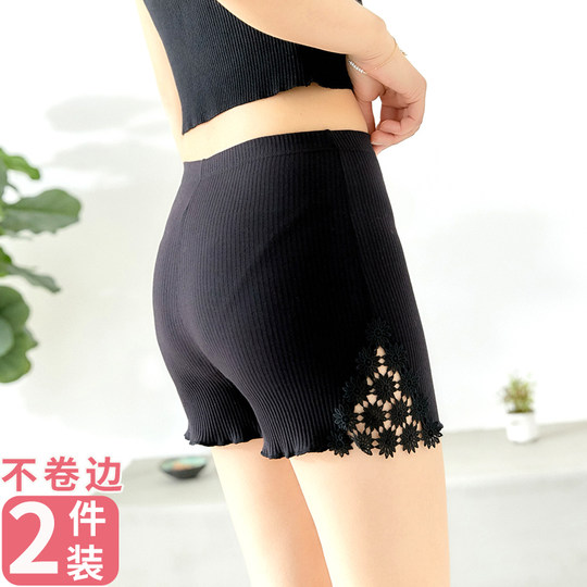 纯棉安全裤女防走光宽松蕾丝jk短裤夏季薄款jk打底裤可外穿不卷边