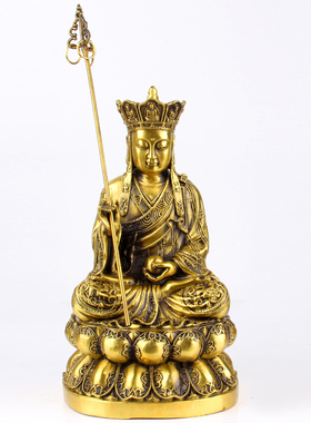 铜婆娑三圣摆件铜地藏王 铜释迦摩尼佛 铜观音佛像摆件工艺品摆设