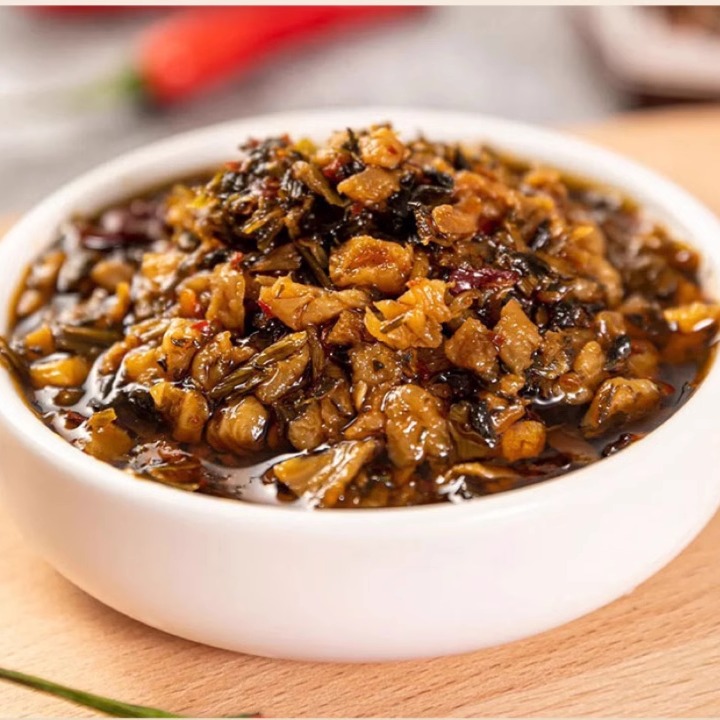 放牛娃茶油外婆菜240g*2瓶纯素食拌饭拌面酱下饭夹馒头香辣咸菜 - 图0