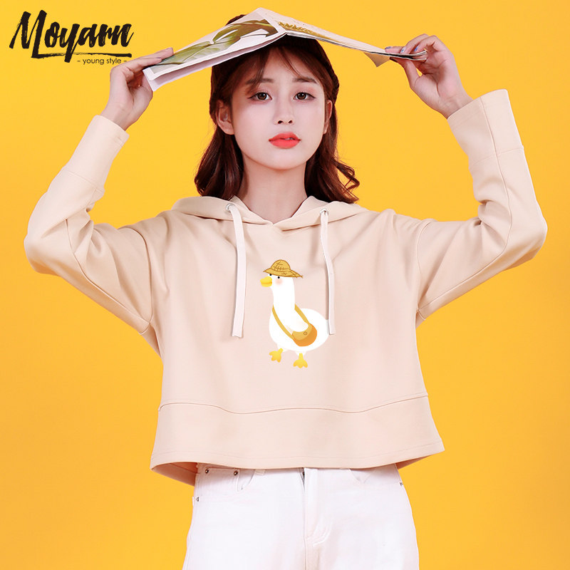 短款春秋连帽粉色宽松韩版2020卫衣 默衍卫衣/绒衫