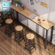 Wall-mounted bar table high table home long milk tea shop