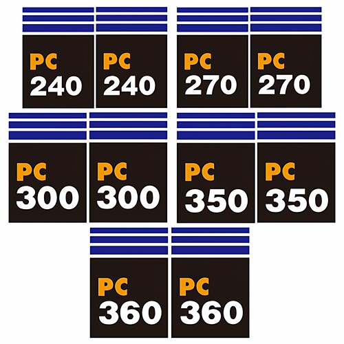 适用小松PC130/160/210/230/240/260/300/360/-7-8挖机边门字贴纸 - 图0