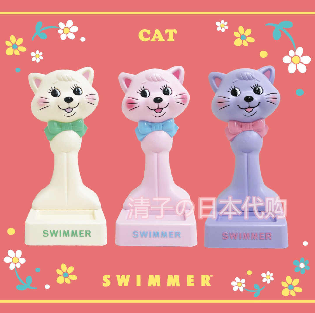 Swimmer 黒猫 100 アンティーク イラスト クロス スイマー ハンカチ パープル レトロ 可愛い 布 敷物 日本 猫 綿 雑貨 格安販売の ハンカチ