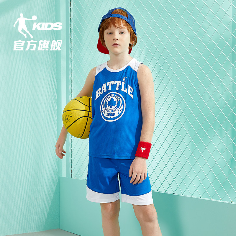 乔丹童装男童篮球服套装2020夏季 乔丹童装套装