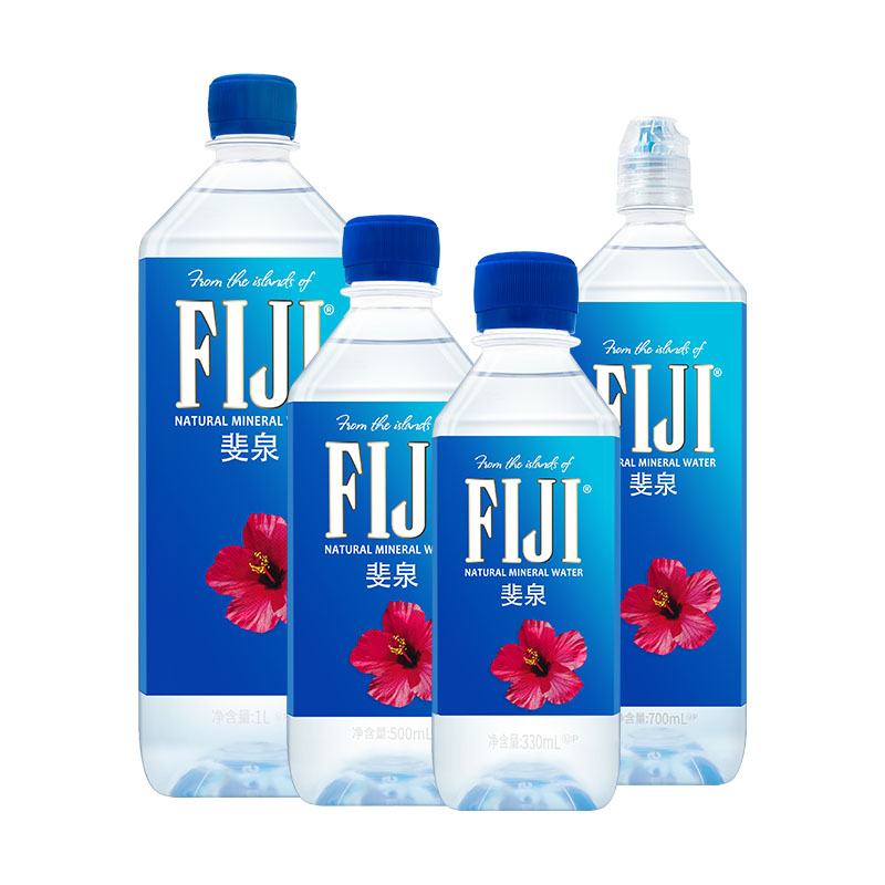 斐济斐泉fiji water天然矿泉水中文版330ml/500ml/1000ml泡茶用水 - 图0