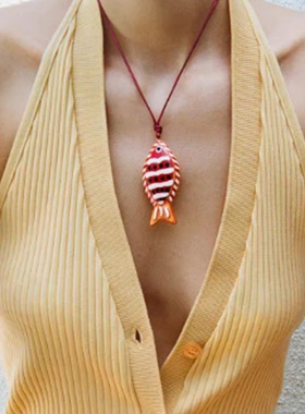 饰动物吊坠绳式项链锁骨链