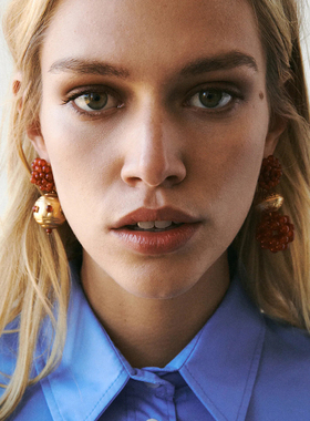 人造珍珠樱桃锁骨链叠戴项链女串珠颈链2021年新款新年礼物