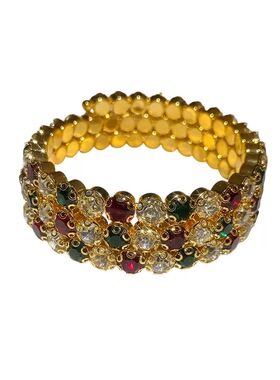 镶钻三层开口手镯复古宫廷风手环高级感时尚气质手饰