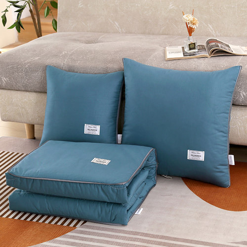 全棉汽车车载抱枕被子两用枕头二合一纯棉枕头被毯子车上午睡新款 - 图2