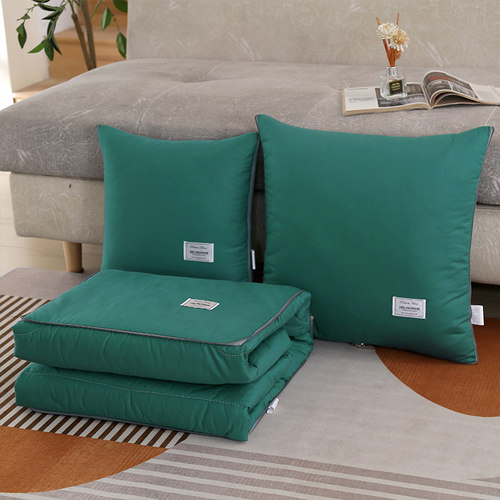 全棉汽车车载抱枕被子两用枕头二合一纯棉枕头被毯子车上午睡新款 - 图1