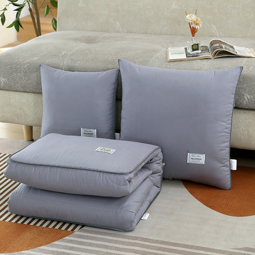 全棉汽车车载抱枕被子两用枕头二合一纯棉枕头被毯子车上午睡新款 - 图0