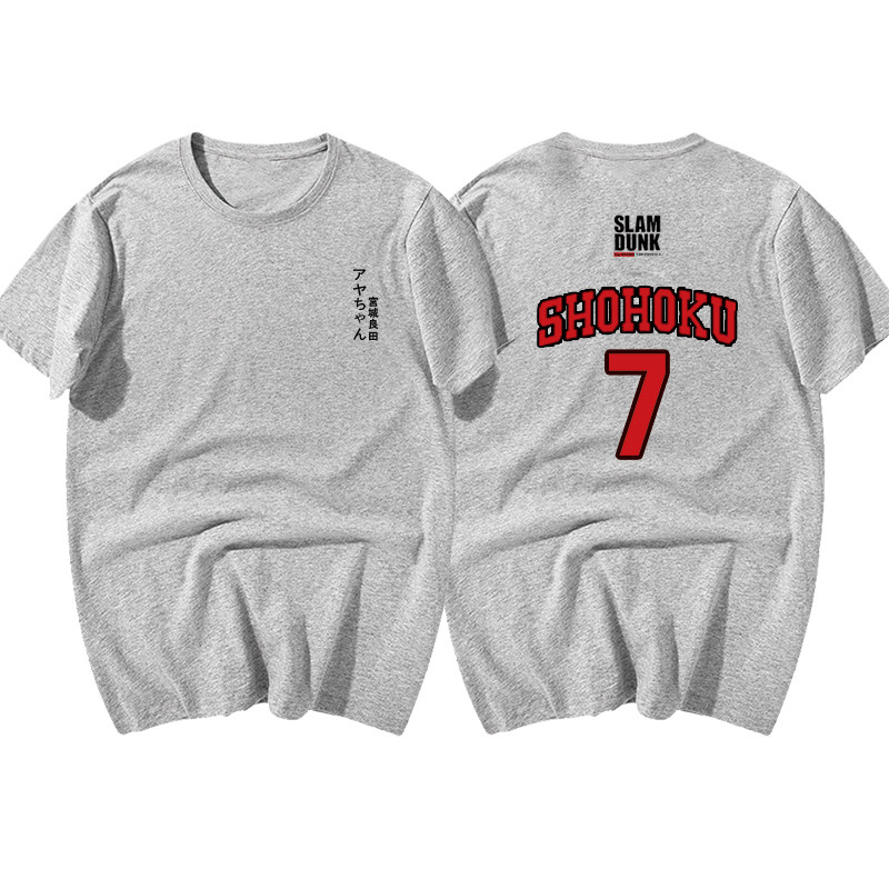 灌篮高手湘北五虎可定制纯棉男t恤 喜鹿堡T恤