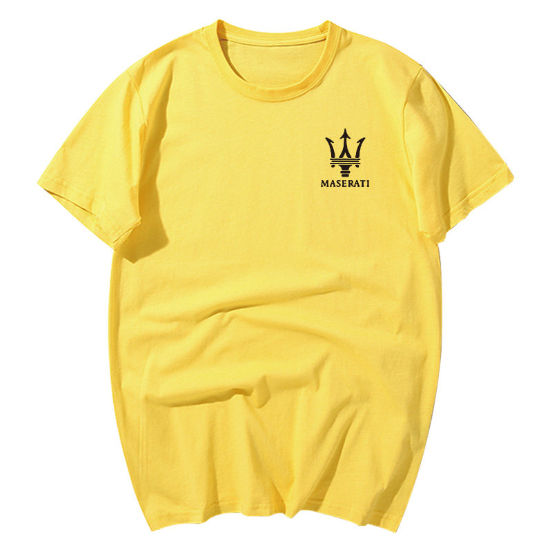 玛莎拉蒂车标4s店工装定制男女t恤 喜鹿堡T恤
