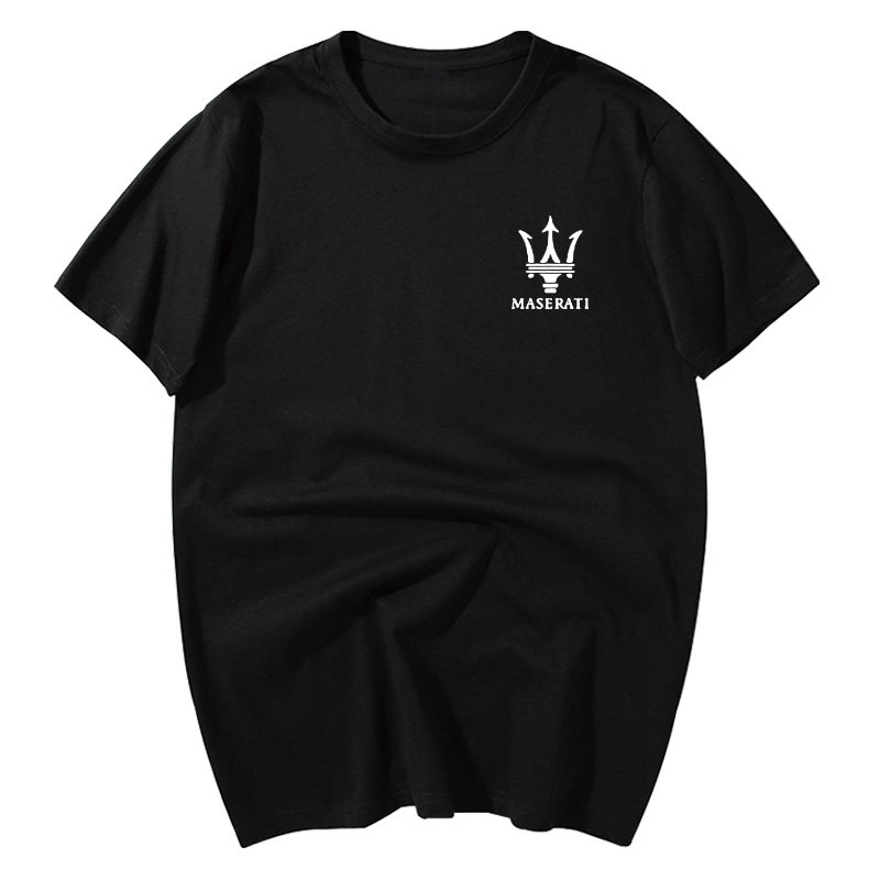 玛莎拉蒂车标4s店工装定制男女t恤 喜鹿堡T恤