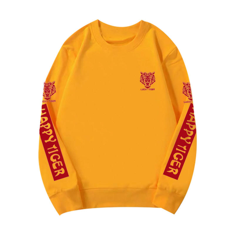 2022本命年虎年红色圆领男新年卫衣 喜鹿堡卫衣