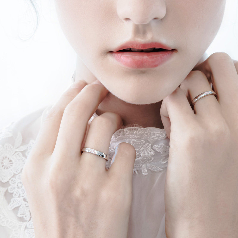 bensheng本笙樱花纯银结婚对戒指 本笙戒指/指环