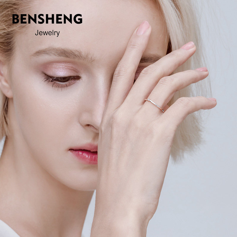 bensheng本笙挚爱纯银素圈对戒指 本笙戒指/指环
