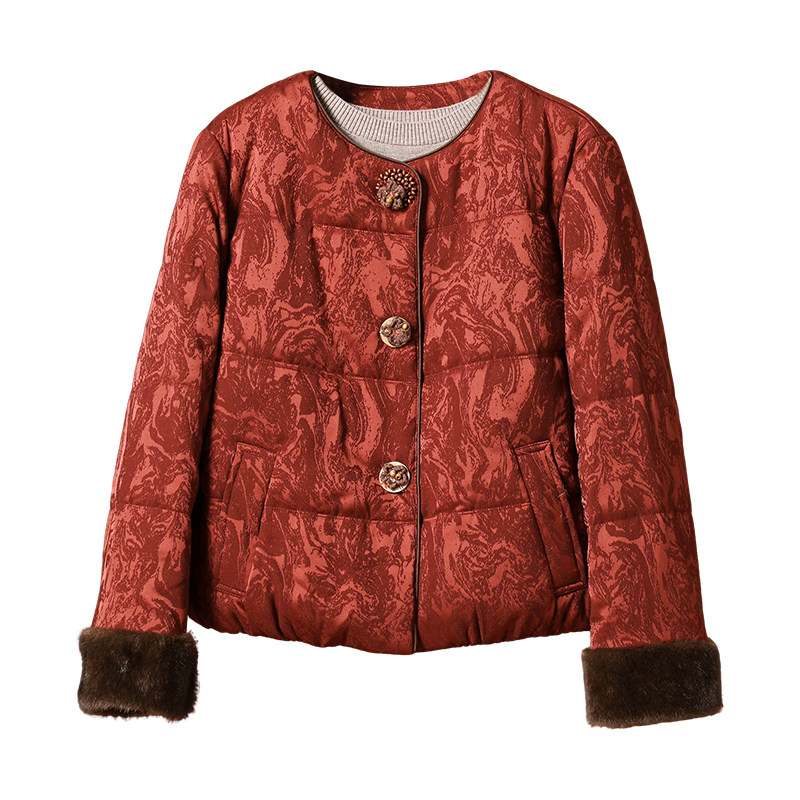 朵莹妈妈冬装洋气国风羽绒棉服2025新款中年女装棉衣中老年厚外套,淘宝优惠券,粉丝福利购,淘宝优惠卷