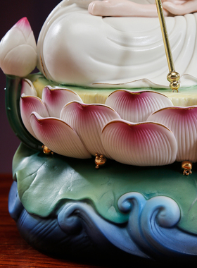 德化瓷九华山地藏王菩萨佛像摆件