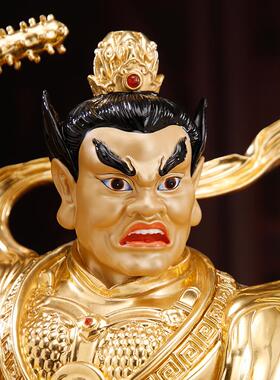 纯铜贴金监斋菩萨紧那罗王像摆件