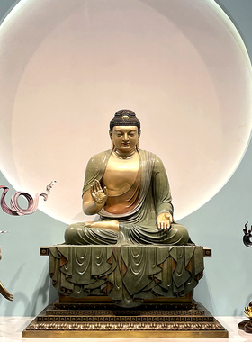 文殊普贤菩萨台湾华严三圣摆件