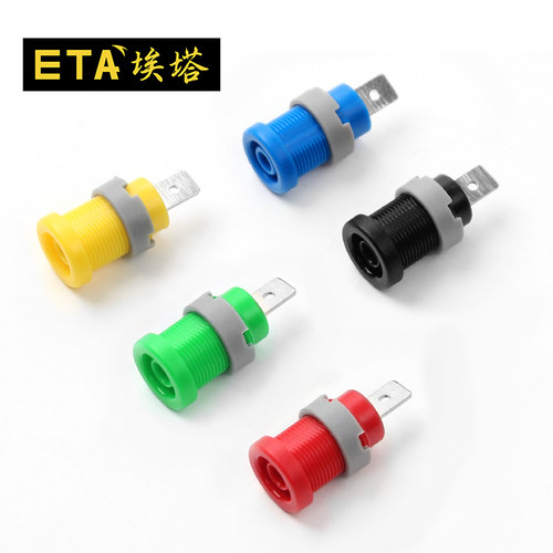 ETA3304铜香蕉插座4mm面板插座母头测试插孔仪器仪表欧标插座 - 图0
